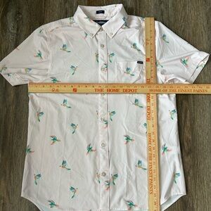 Chubbies White Shirt with Colorful Bird Design